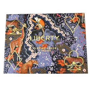 Liberty London Maxine Playing Card Set 2 Decks Giraffe & Leopard Images Galison